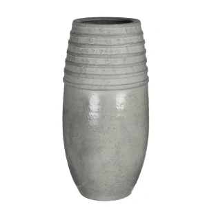 Rex vase roud grey h45x23cm