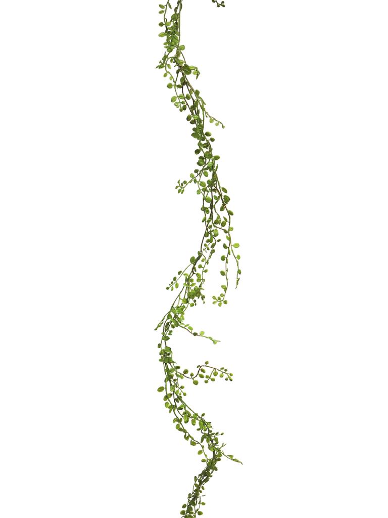 girlanda knoflíkový list zelená délka 180 cm