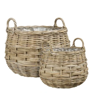 Košik 'Marcia' kulatý šedý V40, P44 cm