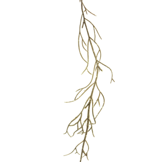Girlanda/větvička - Twigs garland bilá/zelená 142cm